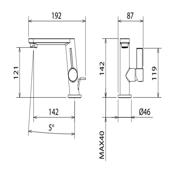 Μπαταρία νιπτήρος Taya