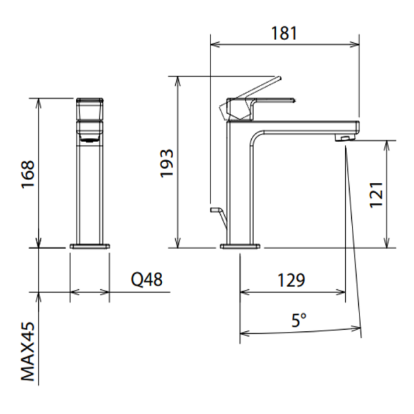 Μπαταρία νιπτήρος Profili 