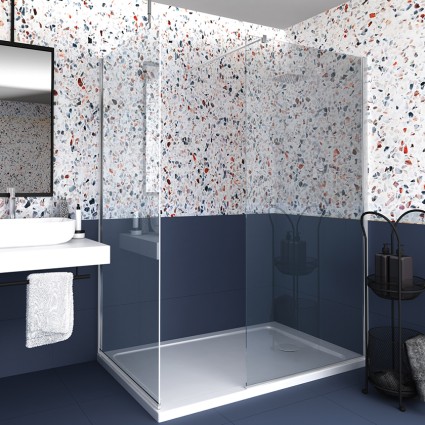 Σταθερό Φύλλο Καμπίνας Walk-In Serena Chrome 185x100 cm