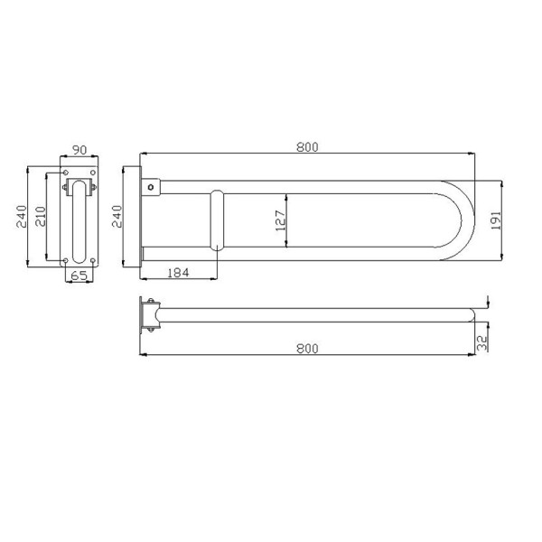 Μπάρα τοίχου ανακλινόμενη Paint 4ΒΑ-JCS-02