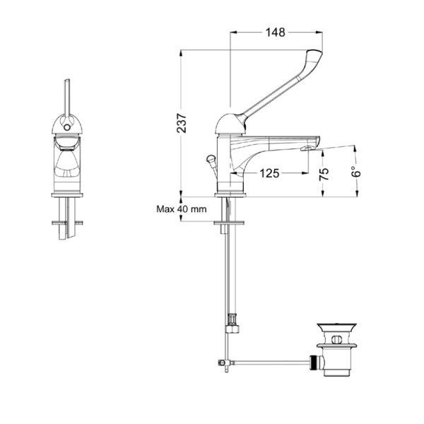 Μπαταρία νιπτήρος Klint Clinica