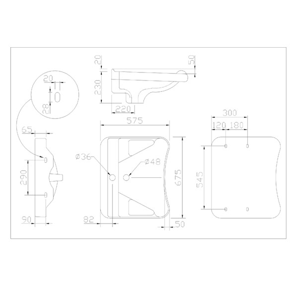 Νιπτήρας 130 Series 67.5x55.5 cm