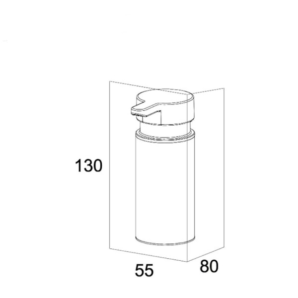 Ντισπένσερ Επιτραπέζιο 135ml Tiger Geesa Inox Black Matt