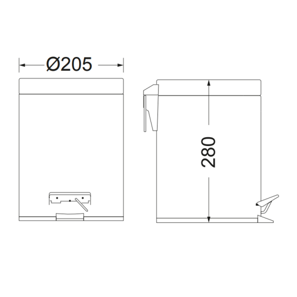 Χαρτοδοχείο 3l Wish Performa Brushed Gold