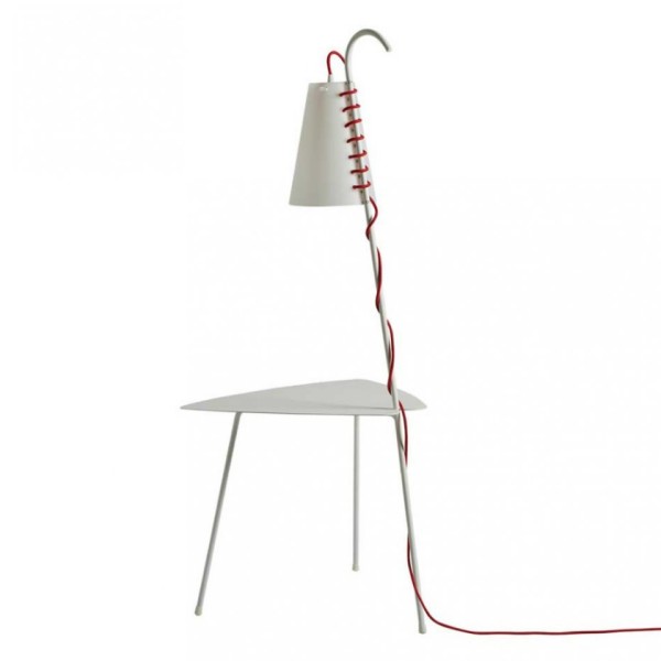 Τραπεζάκι με λάμπα Chiara bianco