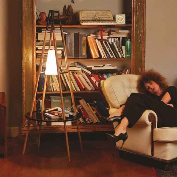 Τραπεζάκι με λάμπα Vassa nero