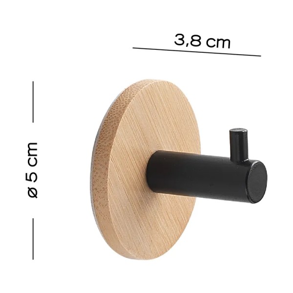 Άγκιστρο Juncos bamboo matt black Gedy