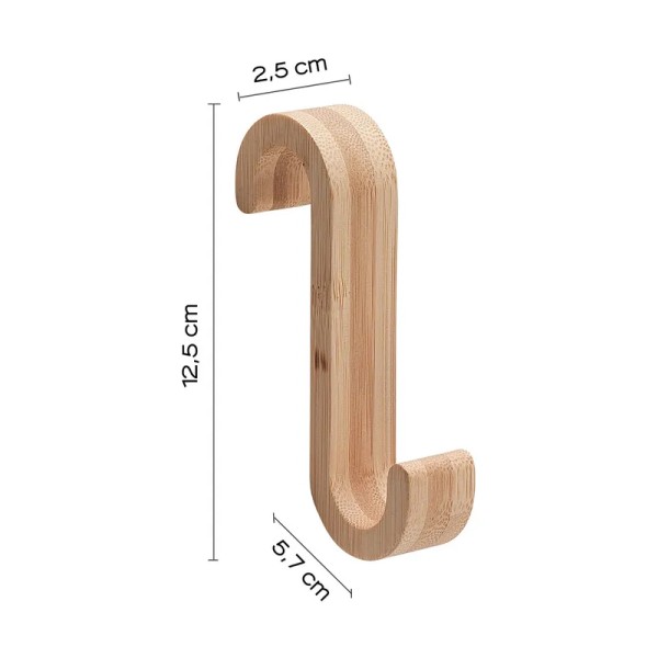 Άγκιστρο ντουζιέρας Merlino bamboo Gedy