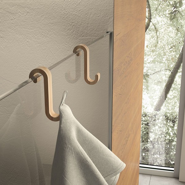 Άγκιστρο ντουζιέρας Merlino bamboo Gedy