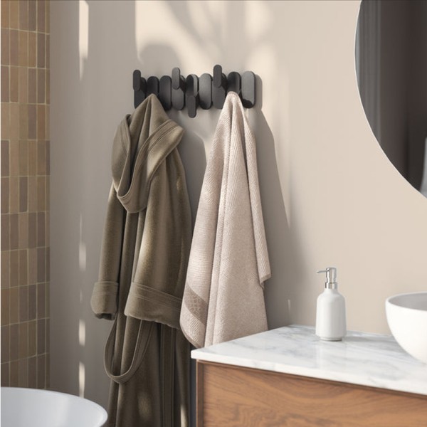 Κρεμάστρα με 6 άγκιστρα Tempo Black Umbra 1022941-040