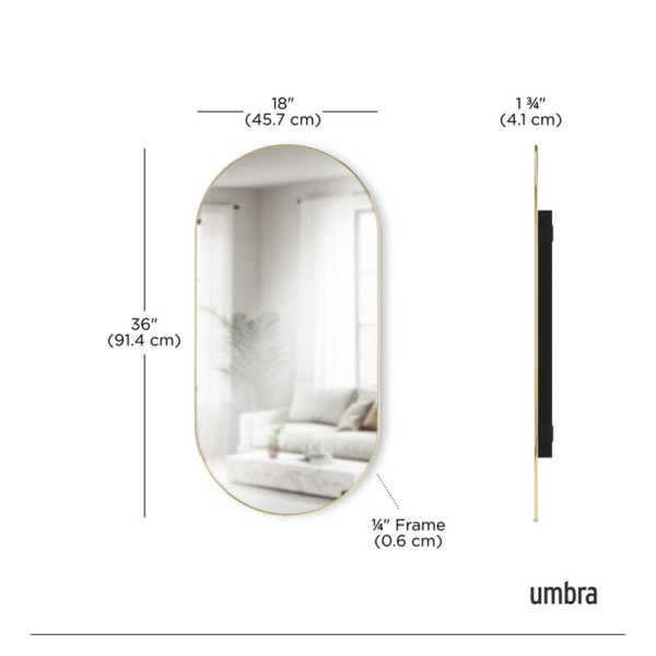 Καθρέπτης Hubba Mirror Brass 45x91cm Umbra 1023468-104