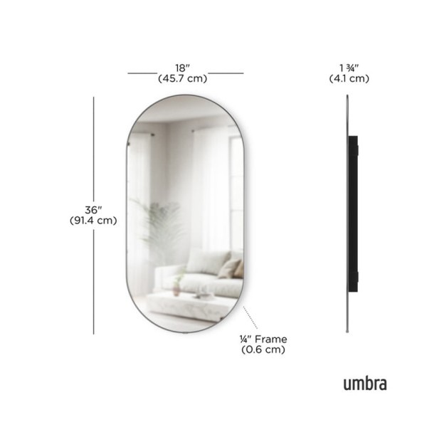 Καθρέπτης Hubba Mirror Titanium 45x91 cm Umbra 1023468-624