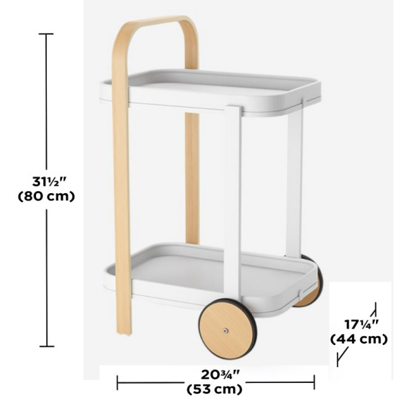 Τραπέζι Τρόλεϊ Bellwood Serving Cart White Umbra