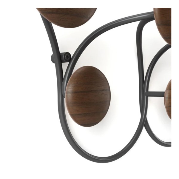 Κρεμάστρα με 7 άγκιστρα Dotsy Black walnut Umbra 
