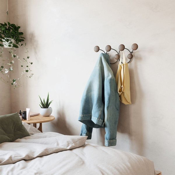 Κρεμάστρα με 7 άγκιστρα Dotsy Black walnut Umbra 