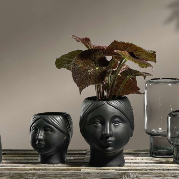 Διακοσμητικο πήλινο βάζο Haga 14302 19.5x17.8x21.3 Cm