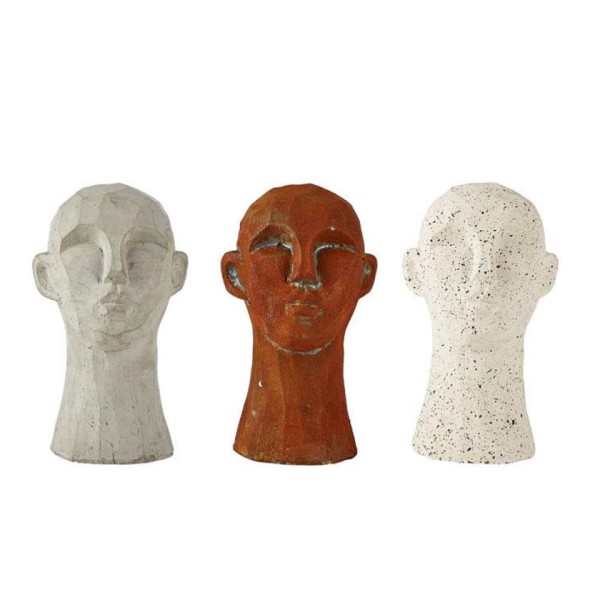 Σετ 3τμχ Διακοσμητικές φιγούρες ανθρώπου από τσιμέντο 8.5x8.5x15cm  341468