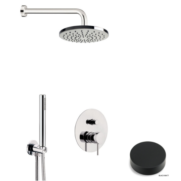 Σετ εντοιχισμού ντους Mariani Next Black Matt 17BNS