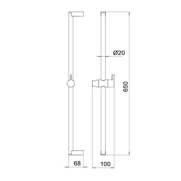 Βέργα ντους E087024-100