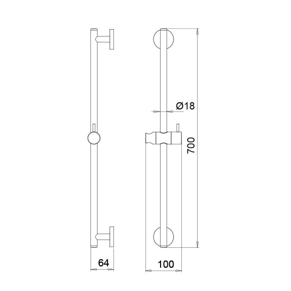 Βέργα ντους Sintesi