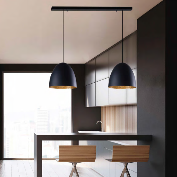 Φωτιστικό οροφής Egg M Black