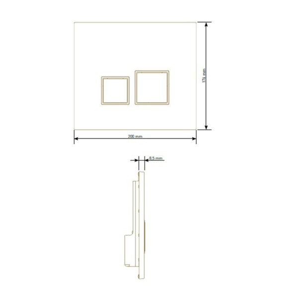 Πλακέτα Square Matt Siamp 111980