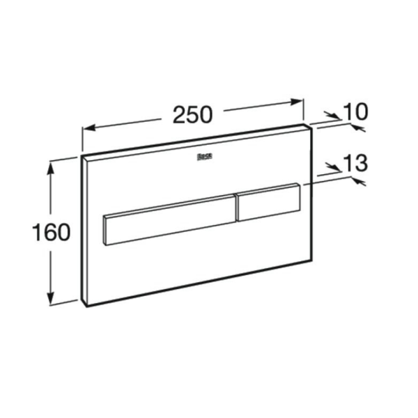 Πλακέτα PL7 Dual Black Glass Roca A890188308