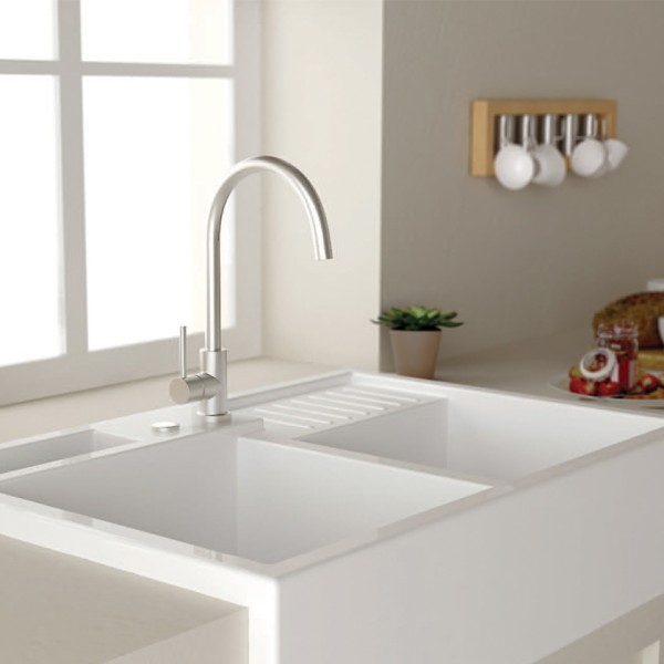 Μπαταρία νεροχύτη ανοξείδωτη Steel