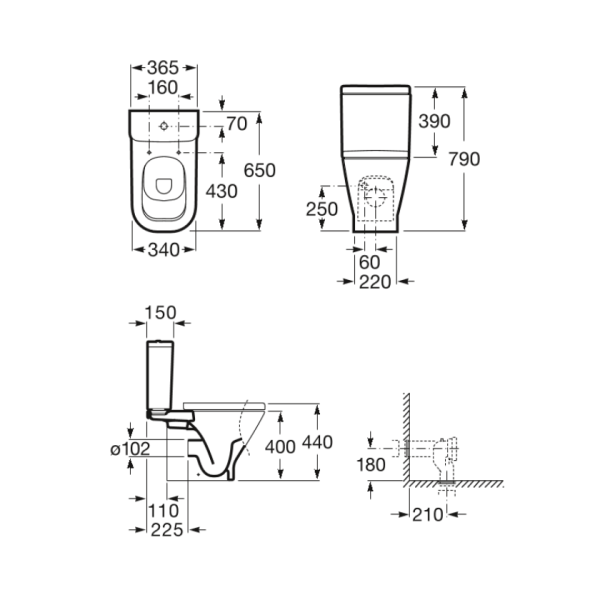Λεκάνη The Gap Roca A3420N8000