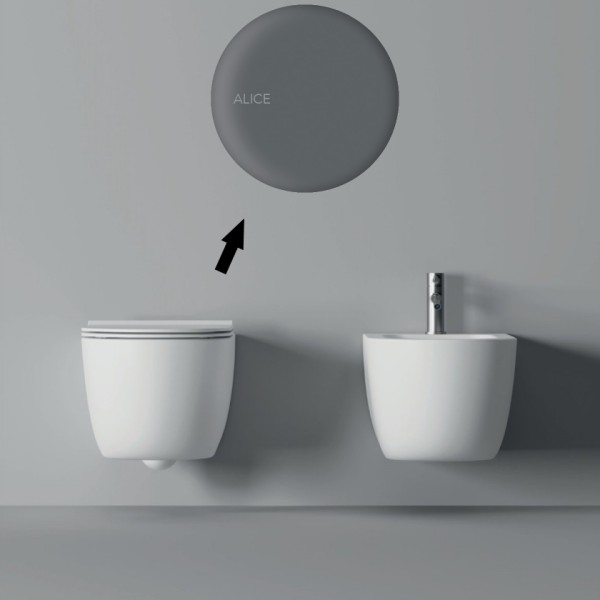 Λεκάνη Κρεμαστή Unica 55 anthracite matt