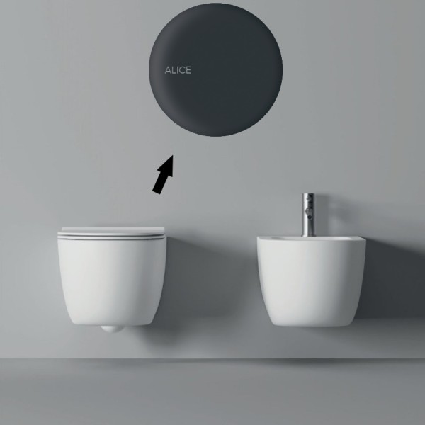 Λεκάνη Κρεμαστή Unica 55 black matt