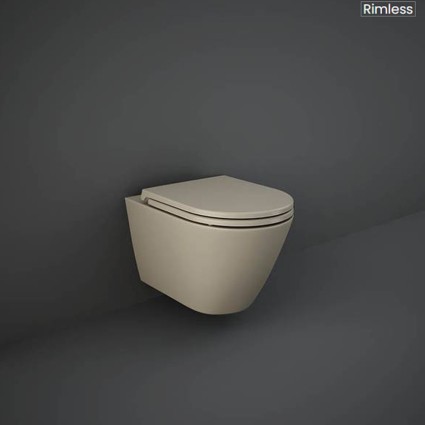 Λεκάνη Κρεμαστή Feeling Cappuccino Matt Rimless Rak Ceramics