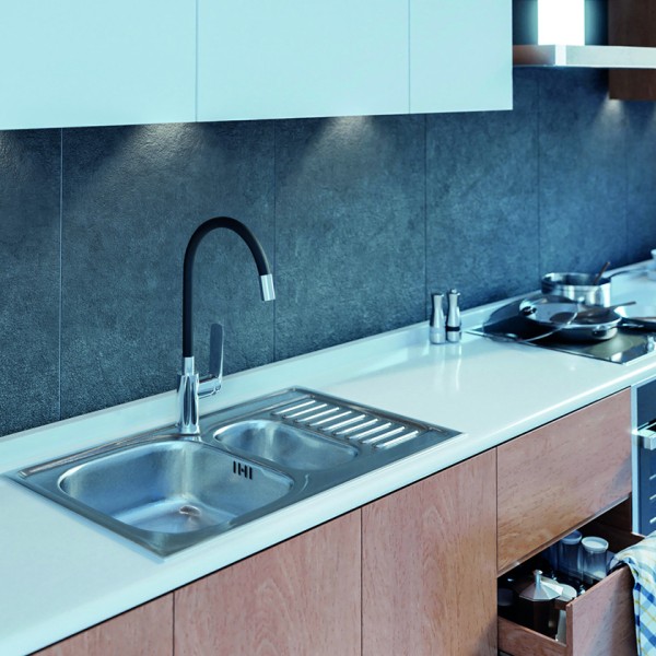 Μπαταρία νεροχύτη Elza χρώμα μαύρο