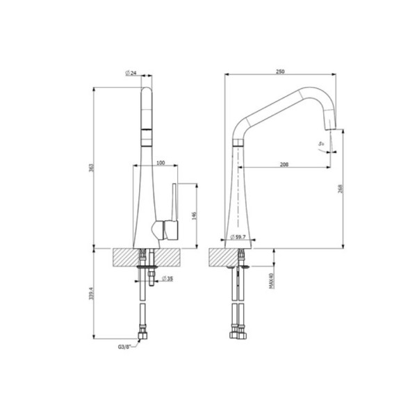 Μπαταρία νεροχύτη Element