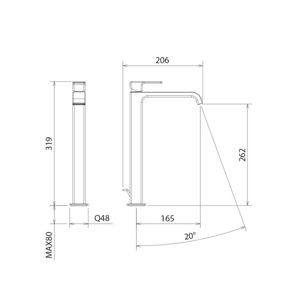 Μπαταρία νιπτήρος Profili Plus 46501-100