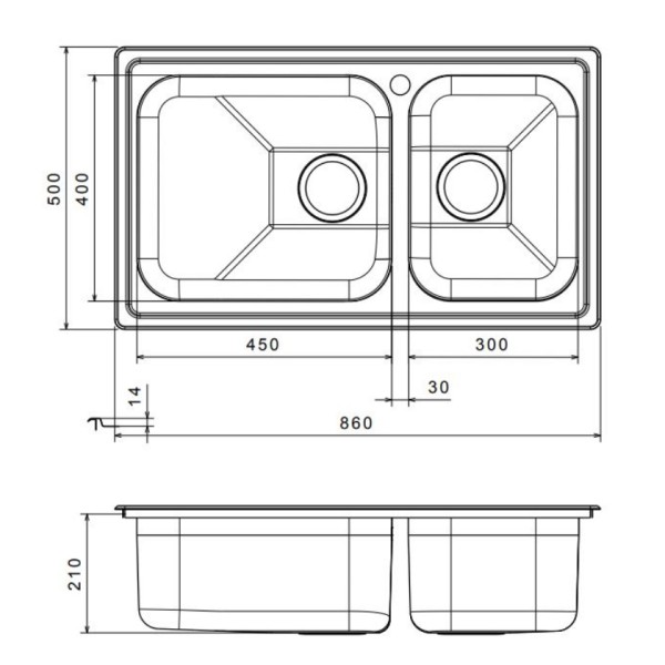 Νεροχύτης Linear 8520