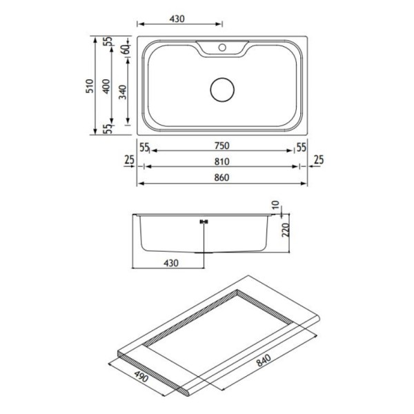 Νεροχύτης Criteria CR860