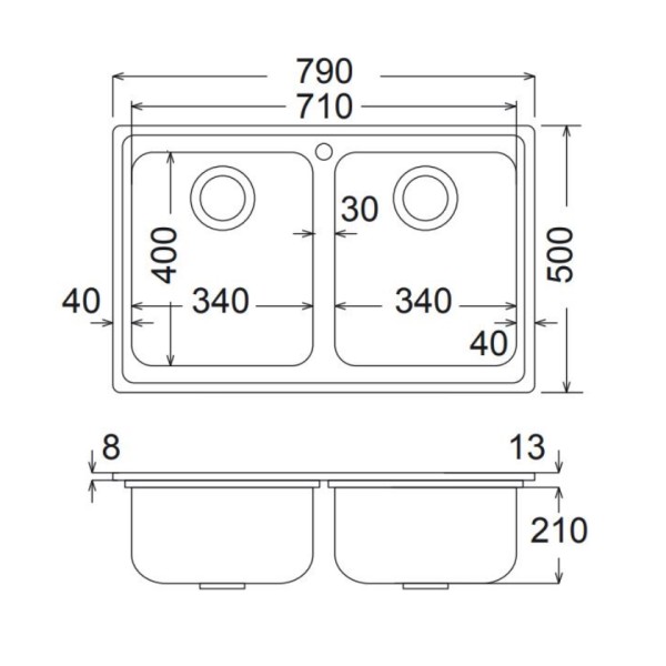 Νεροχύτης Linear 8580