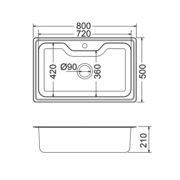 Νεροχύτης Arena 22080