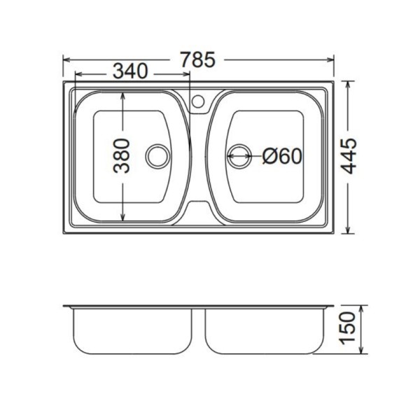 Νεροχύτης Slender 24200-110