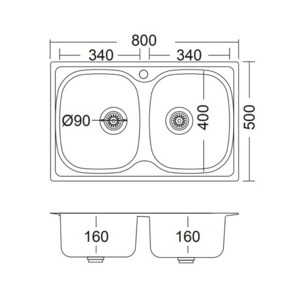 Νεροχύτης Valley 25200-110