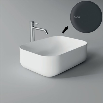 Νιπτήρας Unica Black Matt 50x37 cm