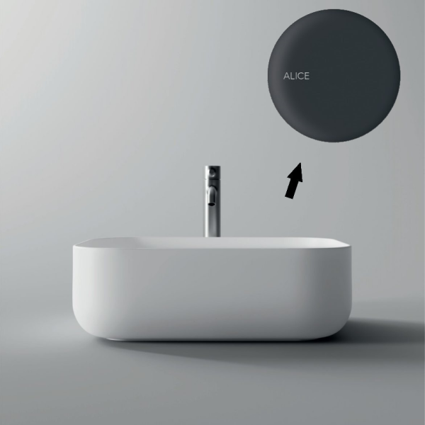 Νιπτήρας Unica Black Matt 50x37 cm