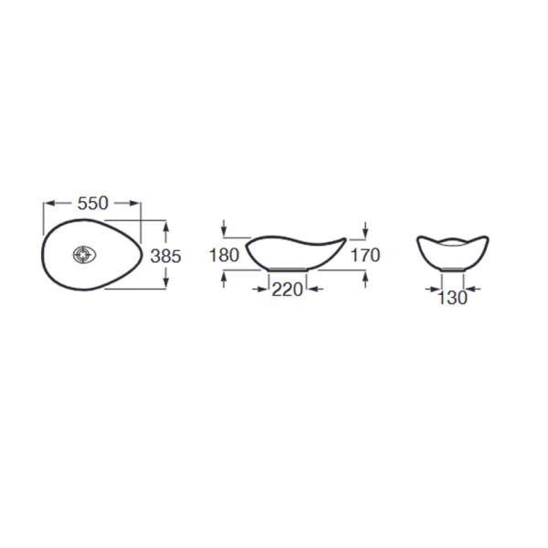 Νιπτήρας Ohtake Black Matt A327A13080 Roca