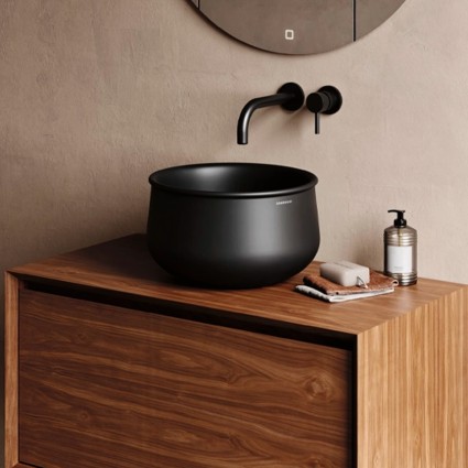 Νιπτήρας Poeme Black Matt Ø38 cm 