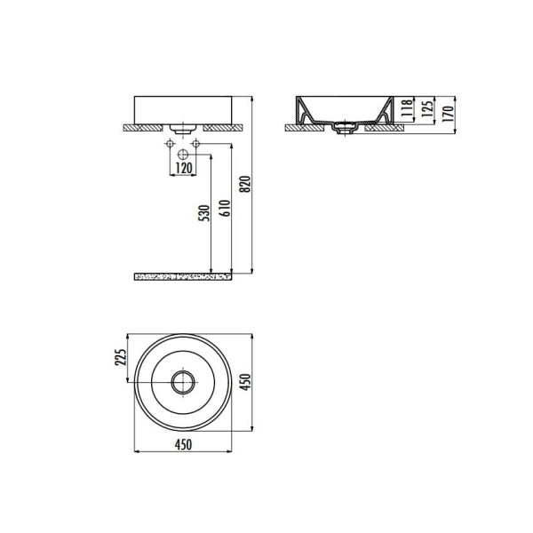 Νιπτήρας MN 146 Λευκός