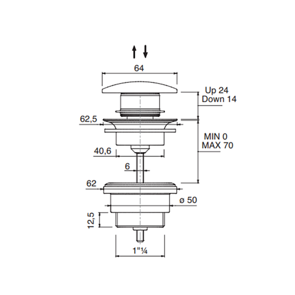 Νιπτήρας Flaminia Mini Wash 40x40cm Latte