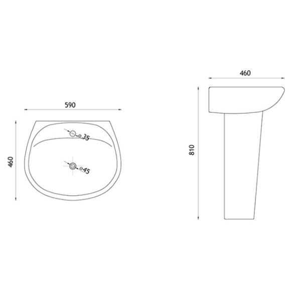 Νιπτήρας Κολώνα New Pallas