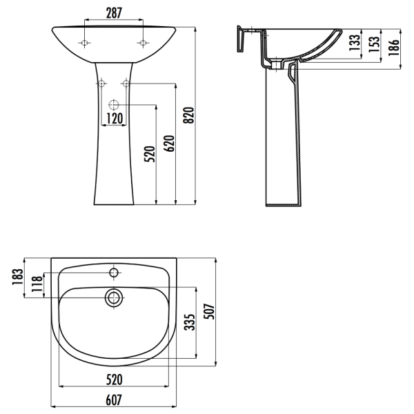 Νιπτήρας Apollo TP030