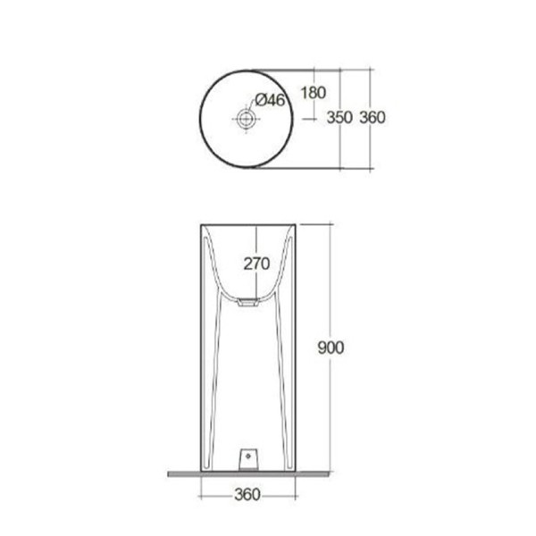 Νιπτήρας Petite Round  Rak Ceramics